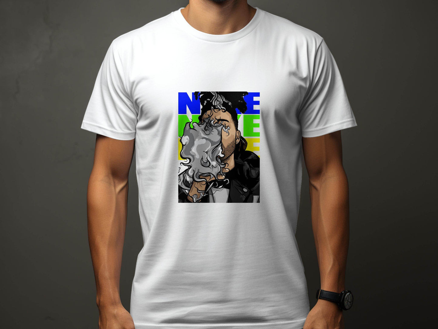 NEON Color Theme Abstract Art Smoke Design T-Shirt - Design & Vybe
