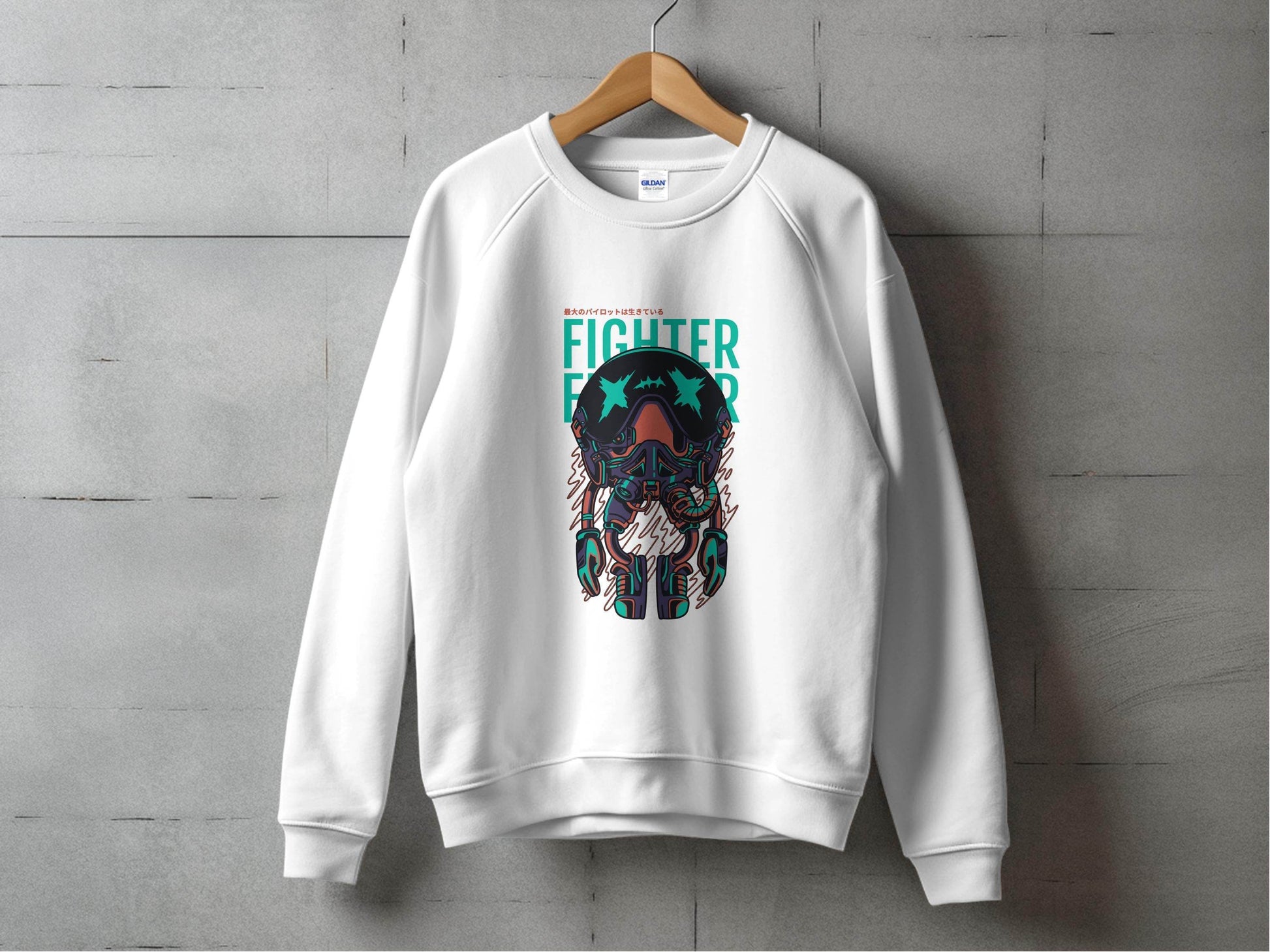 Retro Fighter Pilot Graphic SciFi Illustration Hoodie - Design & Vybe