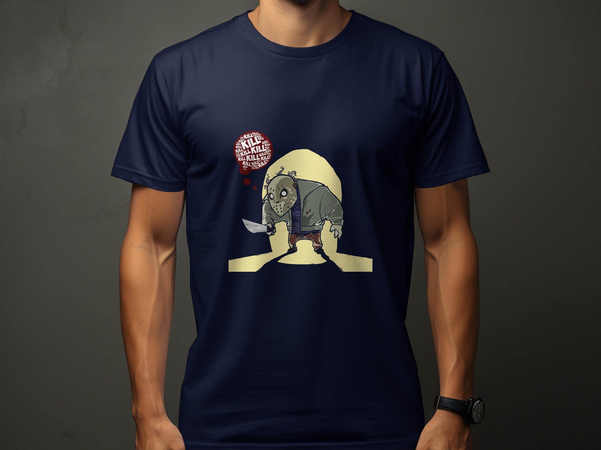 Jason Voorhees Kill Thoughts Friday Horror Movie T-Shirt - Design & Vybe