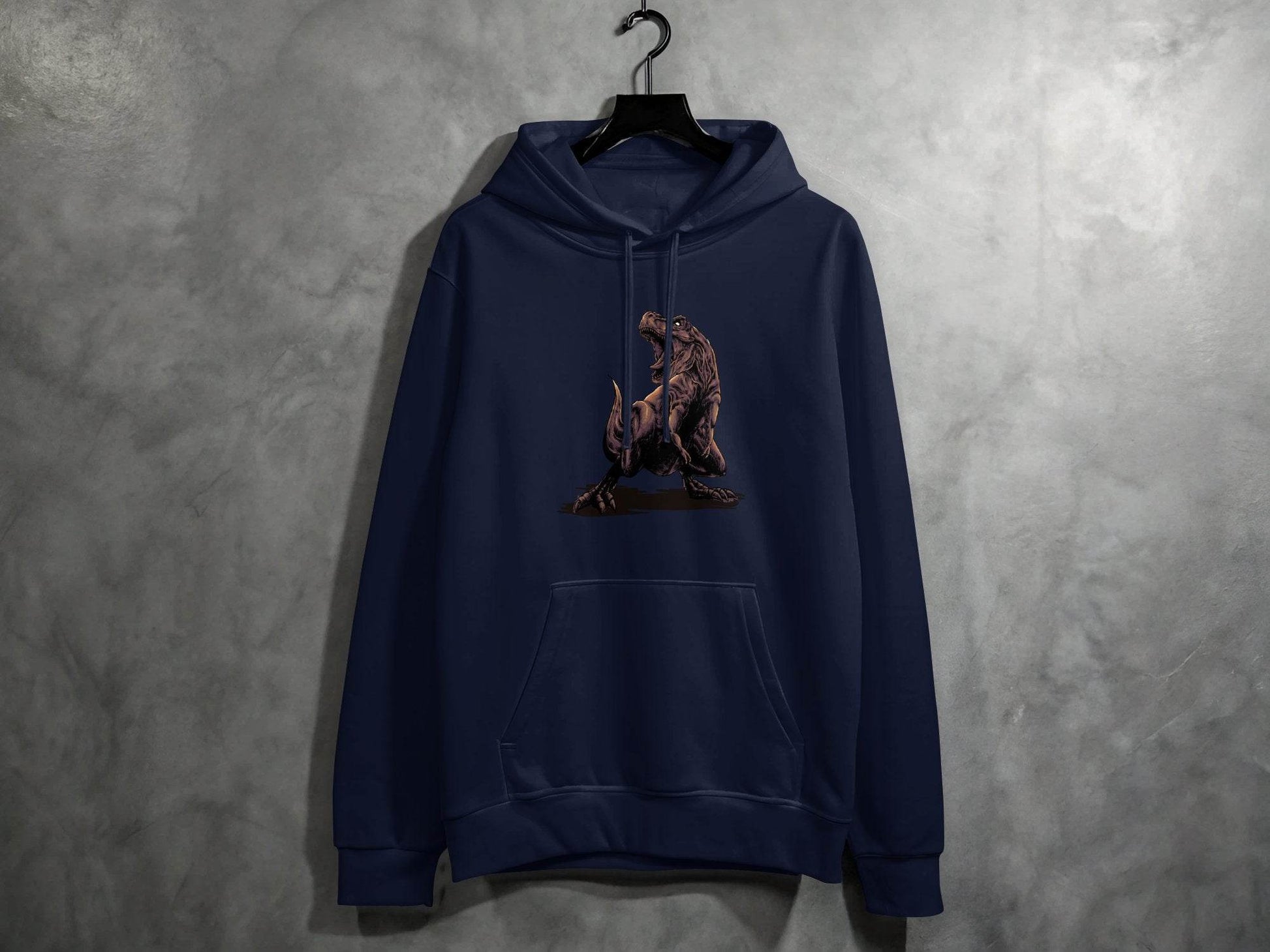 Fierce T-Rex Roaring Dinosaur Graphic Hoodie - Design & Vybe