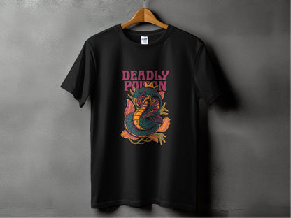 Deadly Poison Snake Art Graphic Novelty Design T-Shirt - Design & Vybe