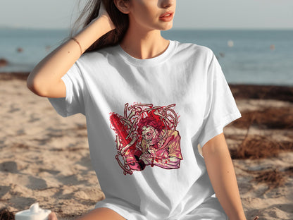 Samurai warrior artistic print t-shirt product type