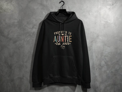 Promoted To Auntie Est 2025 Cute Design Baby Hoodie - Design & Vybe