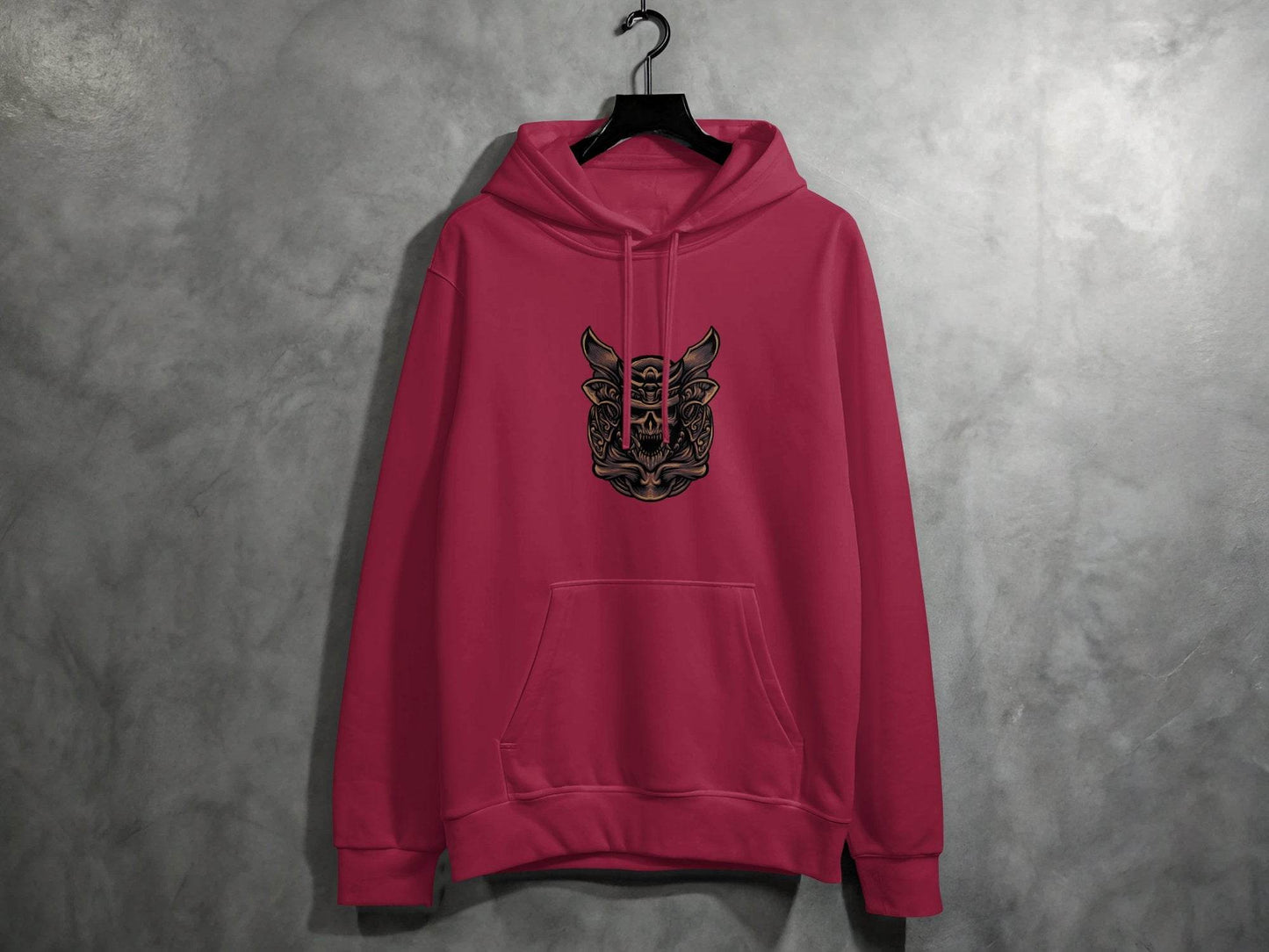 Fierce Warrior Skull Design Hoodie for Bold Style - Design & Vybe