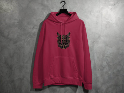 Fierce Warrior Skull Design Hoodie for Bold Style - Design & Vybe
