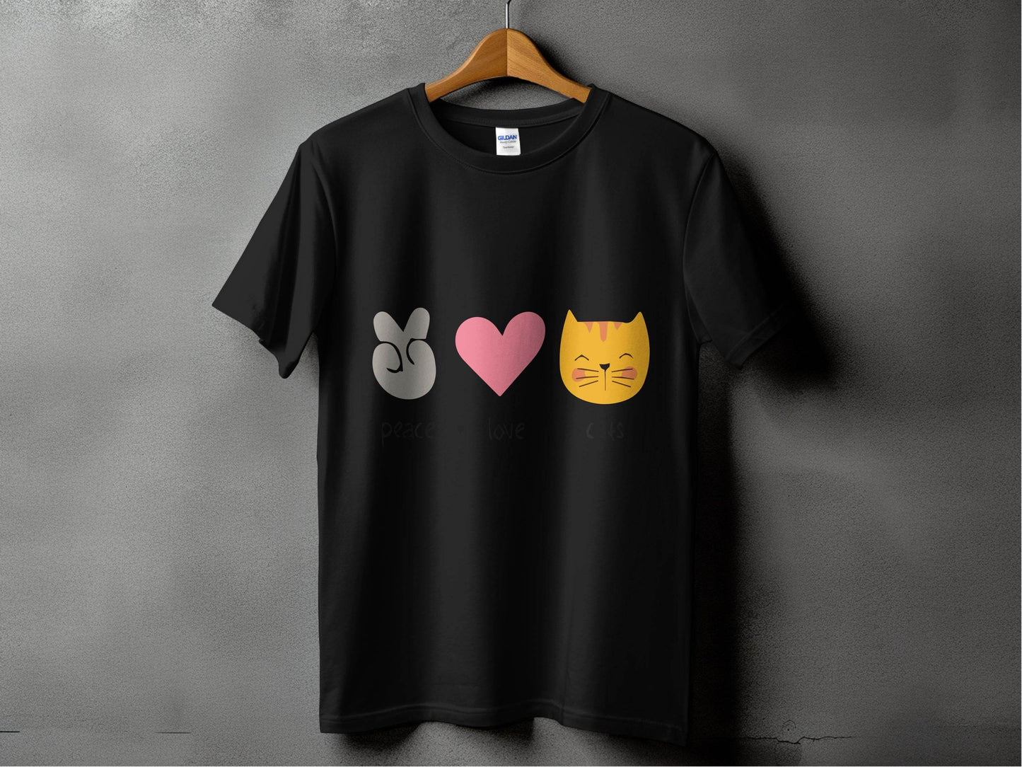 Peace Love Cats Graphic Design T-Shirt - Design & Vybe