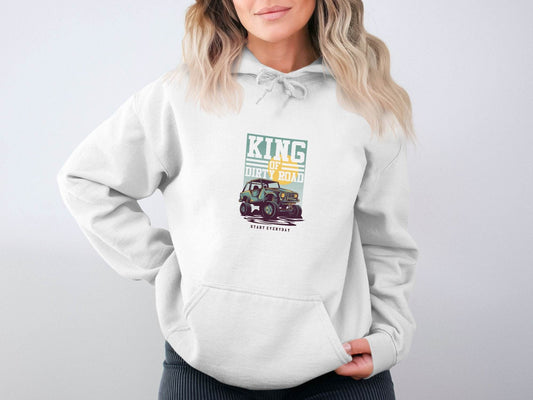 King Of Dirty Road Everyday Driving Adventure Hoodie - Design & Vybe