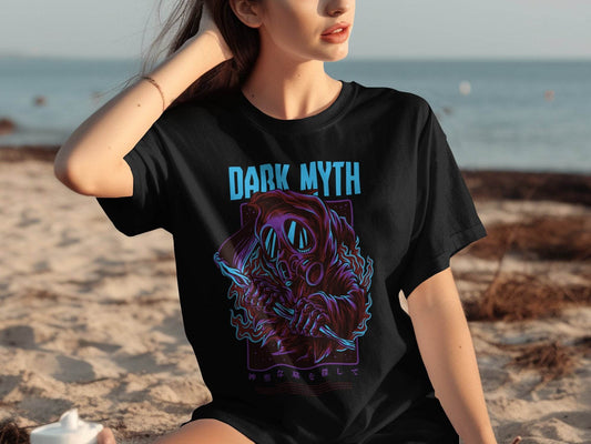 Dark Myth Grim Reaper Masked Artwork Design T-Shirt - Design & Vybe