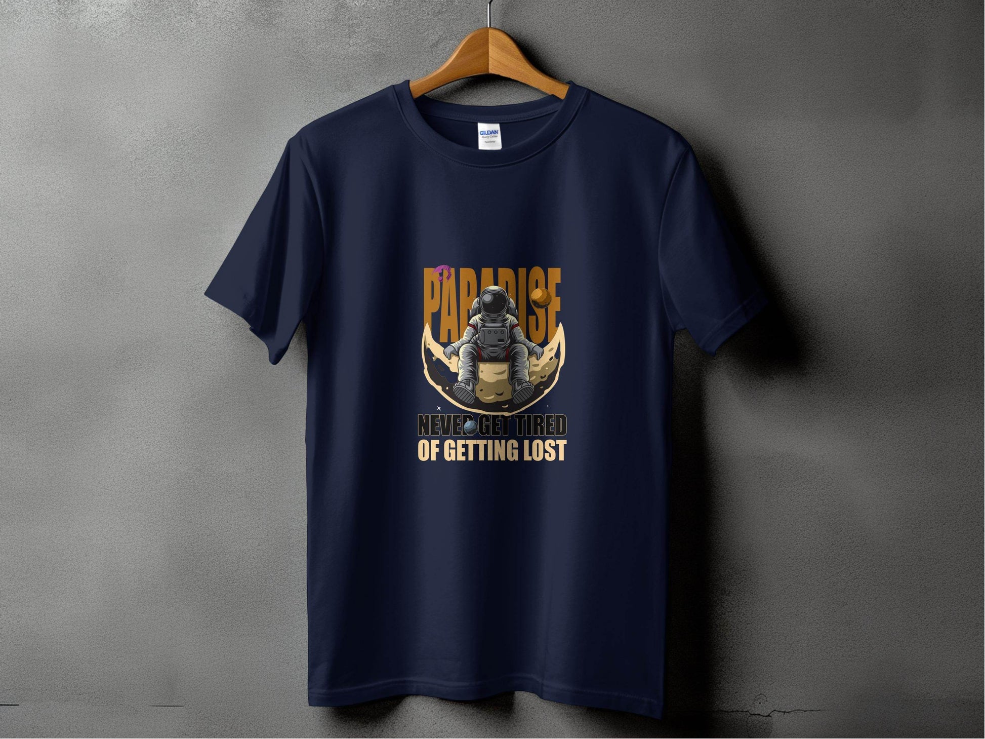 Paradise Never Get Tired Of Getting Lost Astronaut Graphic T-Shirt - Design & Vybe