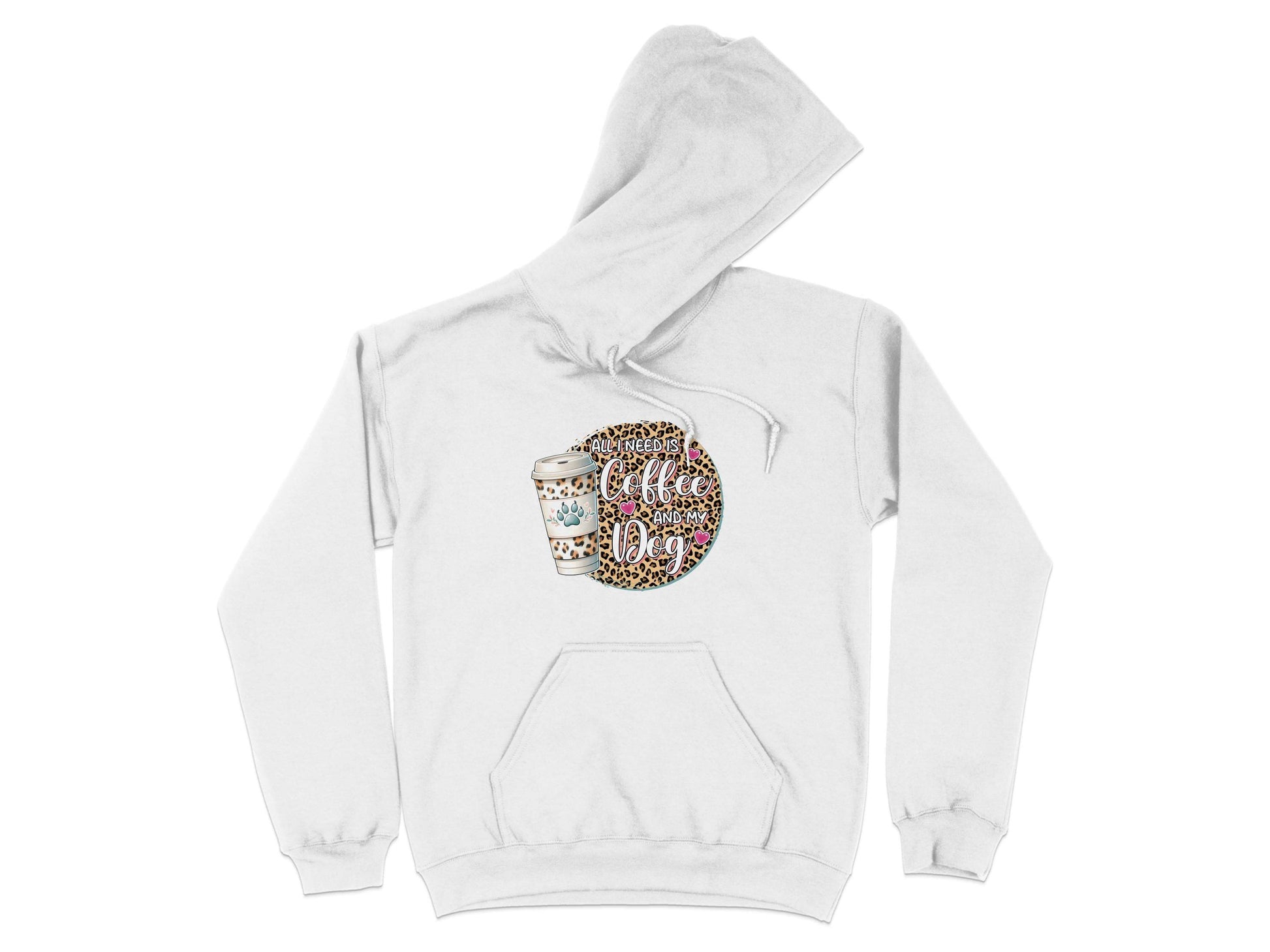 All I Need Is Coffee and My Dog Funny Quote Hoodie - Design & Vybe