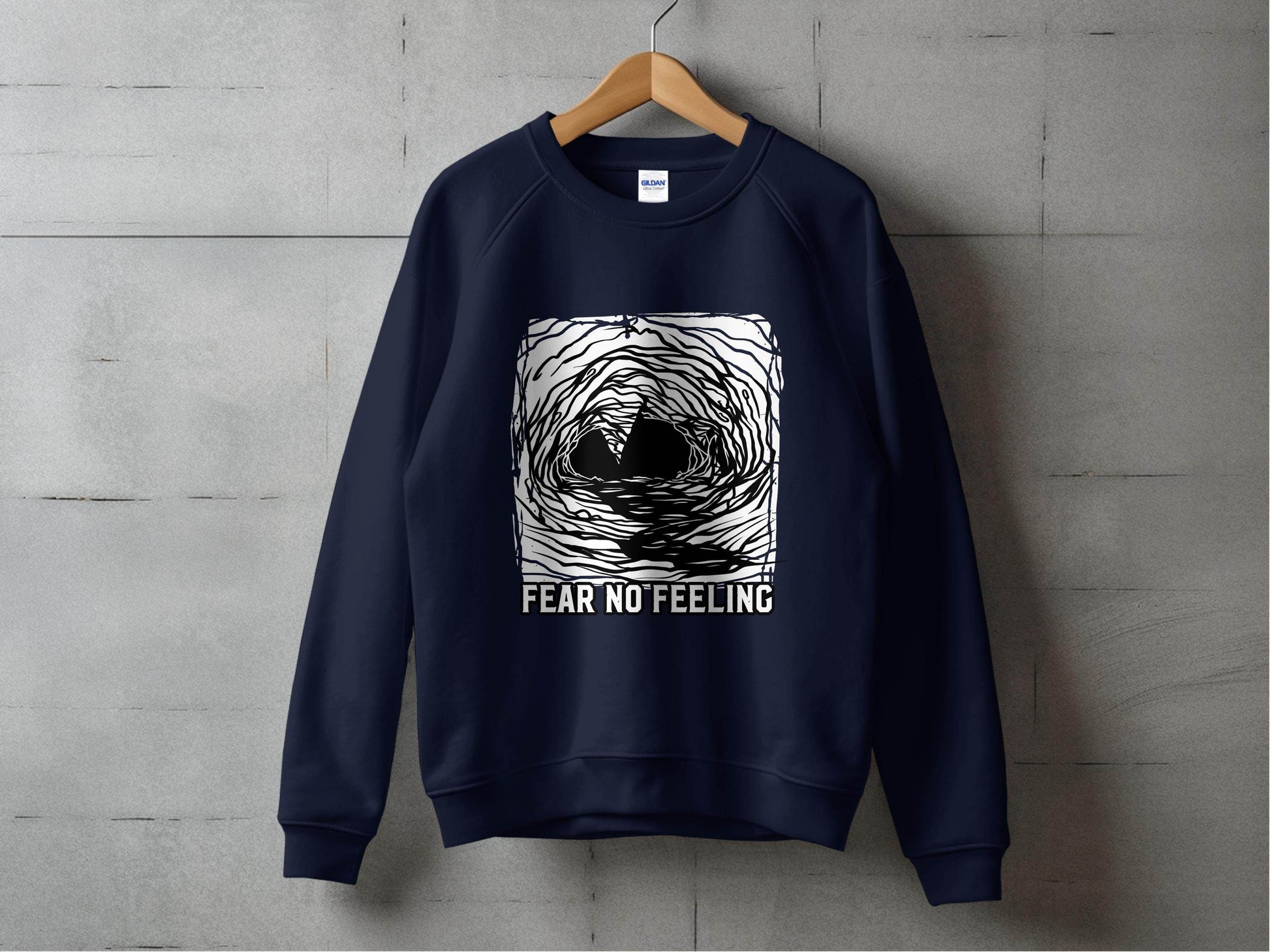 Fear No Feeling Artistic Graphic Sweater - Design & Vybe