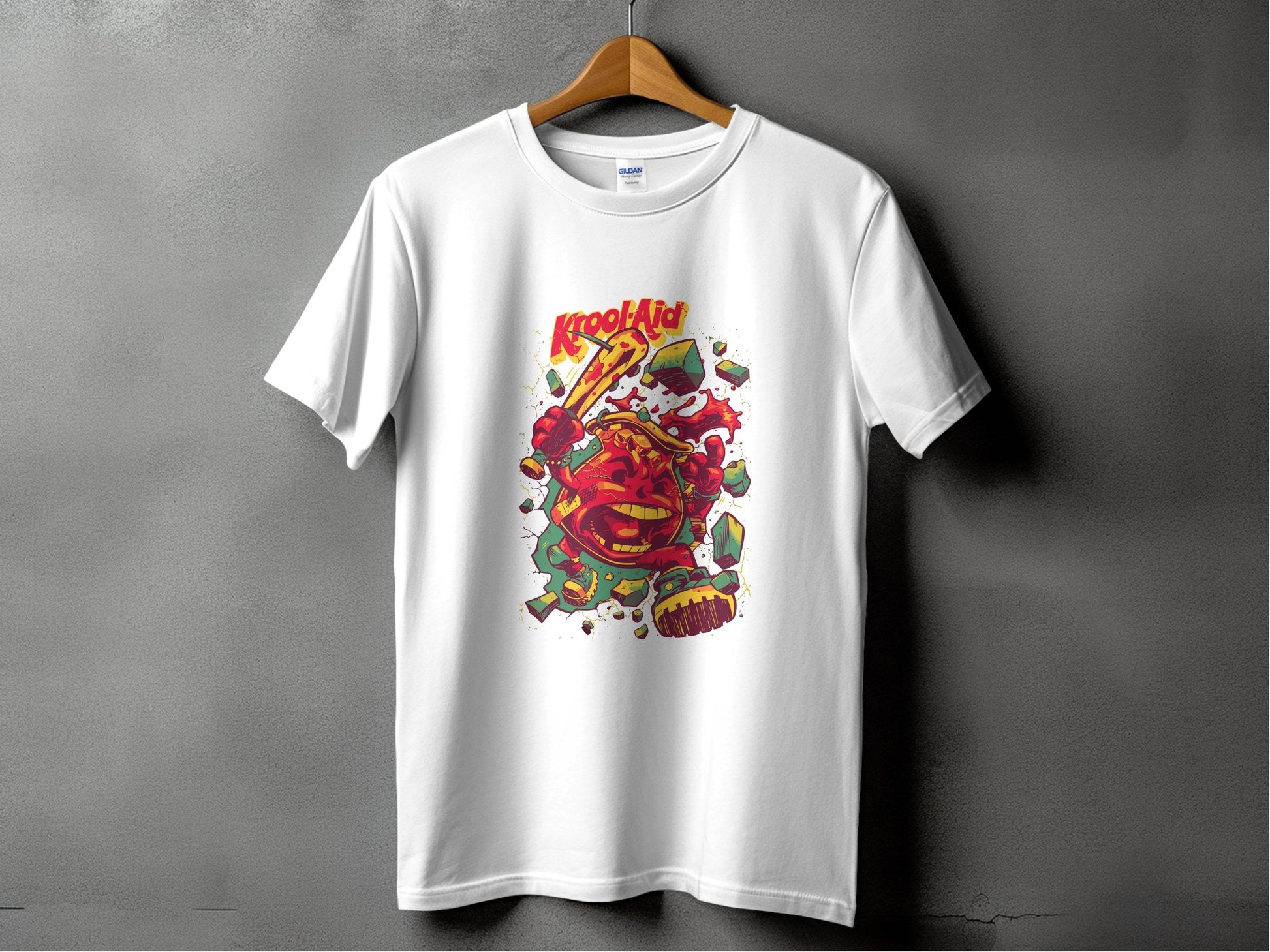 Kool-Aid Man Smashing Through Wall Graphic Design T-Shirt - Design & Vybe