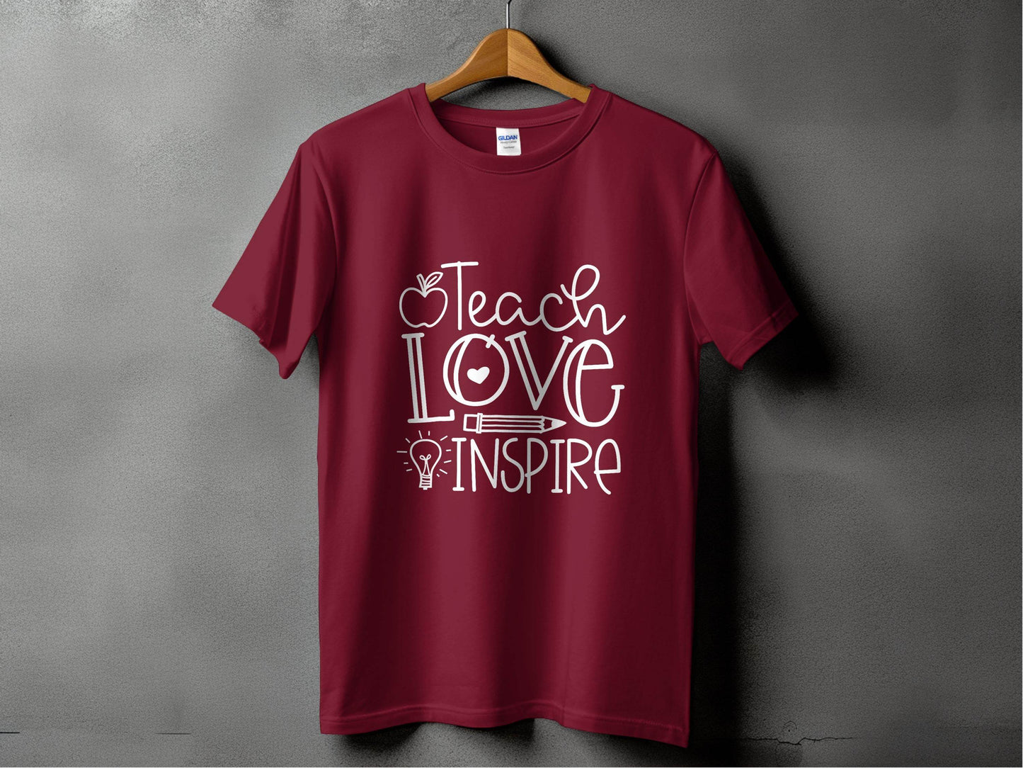 Teach Love Inspire Inspirational Teachers Graphics T-Shirt - Design & Vybe
