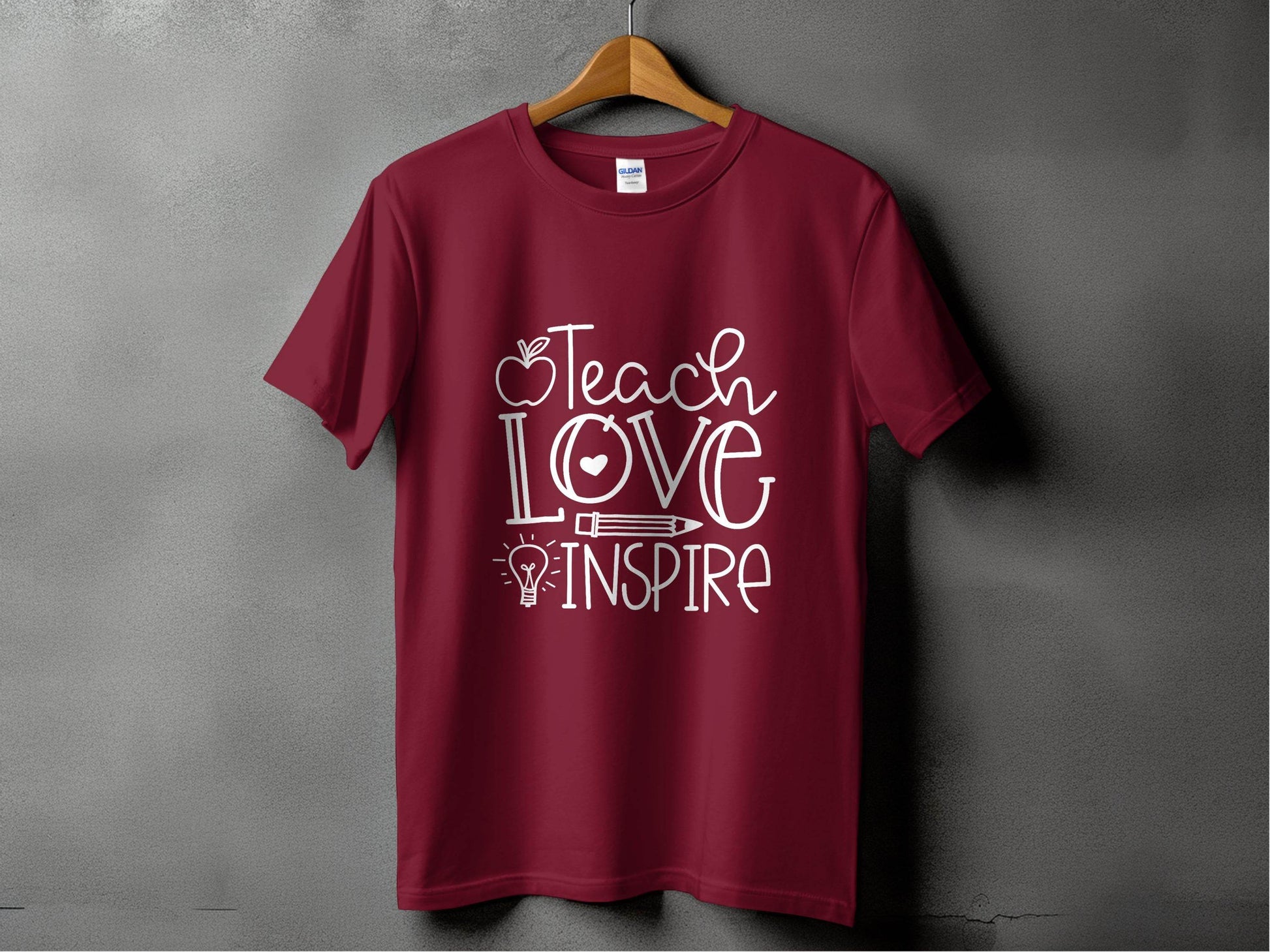 Teach Love Inspire Inspirational Teachers Graphics T-Shirt - Design & Vybe