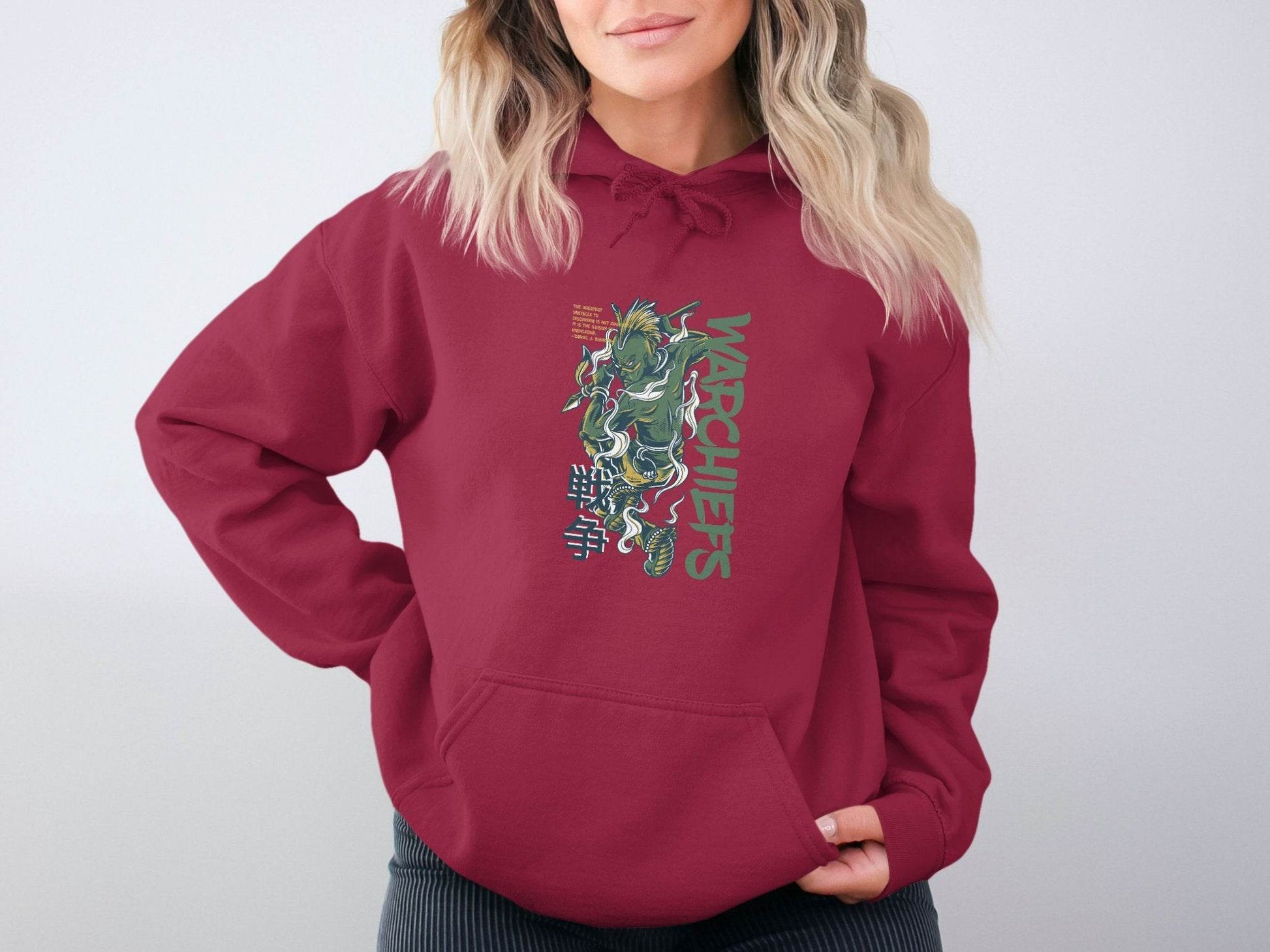 Warrior with Spear Graphic Urban Style Inspired Hoodie - Design & Vybe