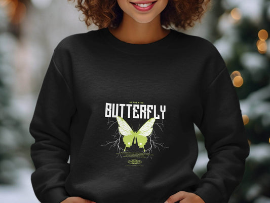 Authentic Butterfly Streetwear Graphic Sweater - Design & Vybe