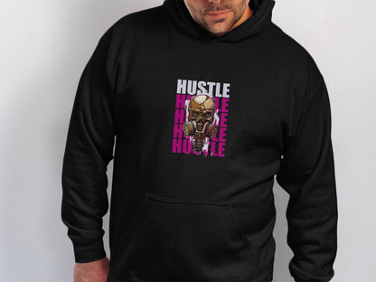 Hustle Skull With Gas Mask Graphic Design Hoodie - Design & Vybe