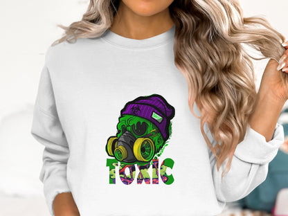 Trendy Toxic Gas Mask Printed Sweatshirt product