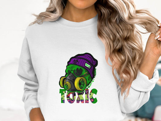 Toxic Waste Character Image Design Printed Graphic Sweater - Design & Vybe