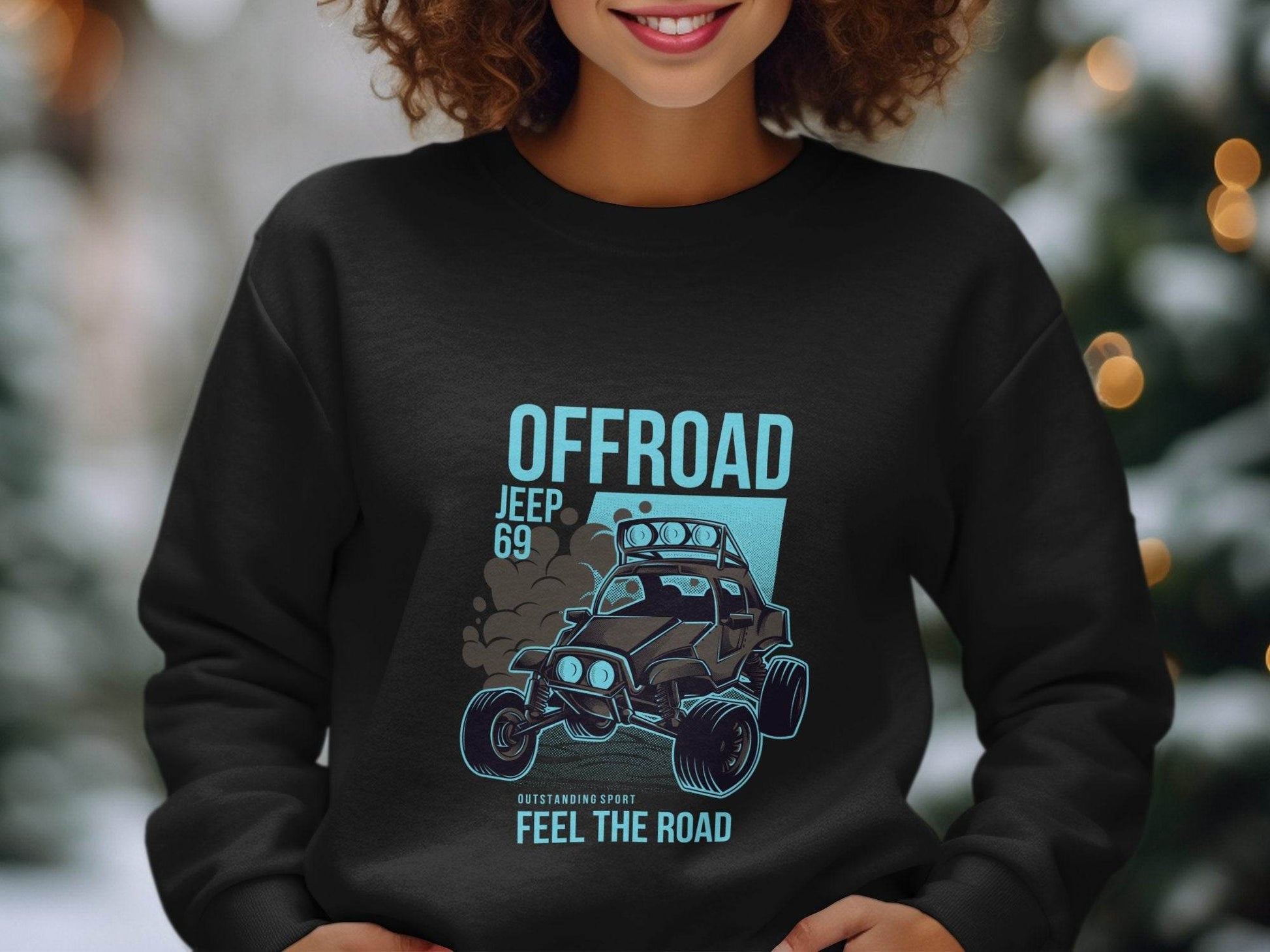 Offroad Jeep 69 Outstanding Sport Feel The Road Sweater - Design & Vybe