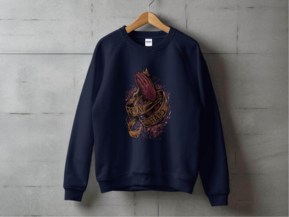 Pray Dark Hard Graphic Design Sweater - Design & Vybe