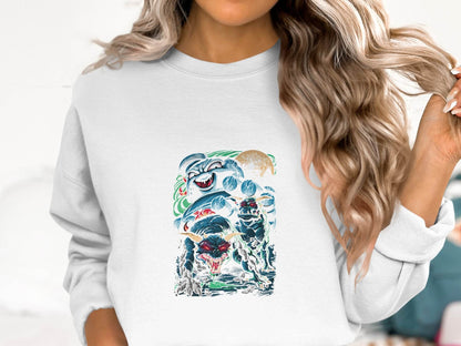 Monstrous Creatures Graphic Design Artwork Sweater - Design & Vybe