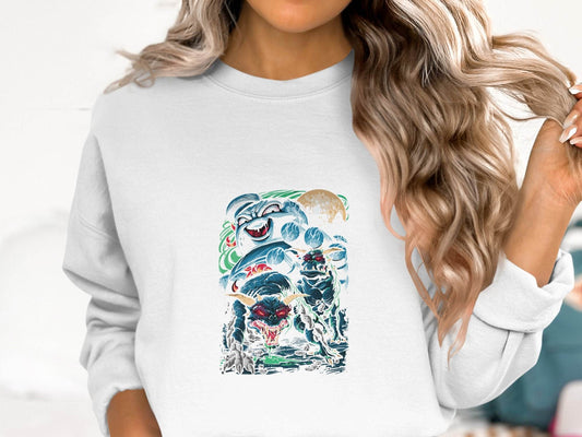 Monstrous Creatures Graphic Design Artwork Sweater - Design & Vybe