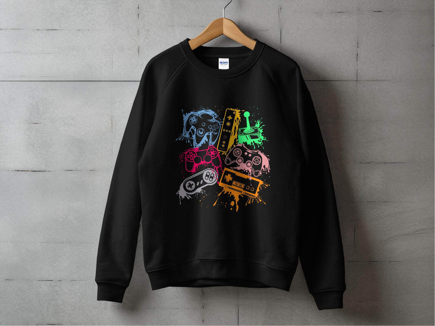 Gaming Console Joypad Colorful Style Design Artwork Sweater - Design & Vybe