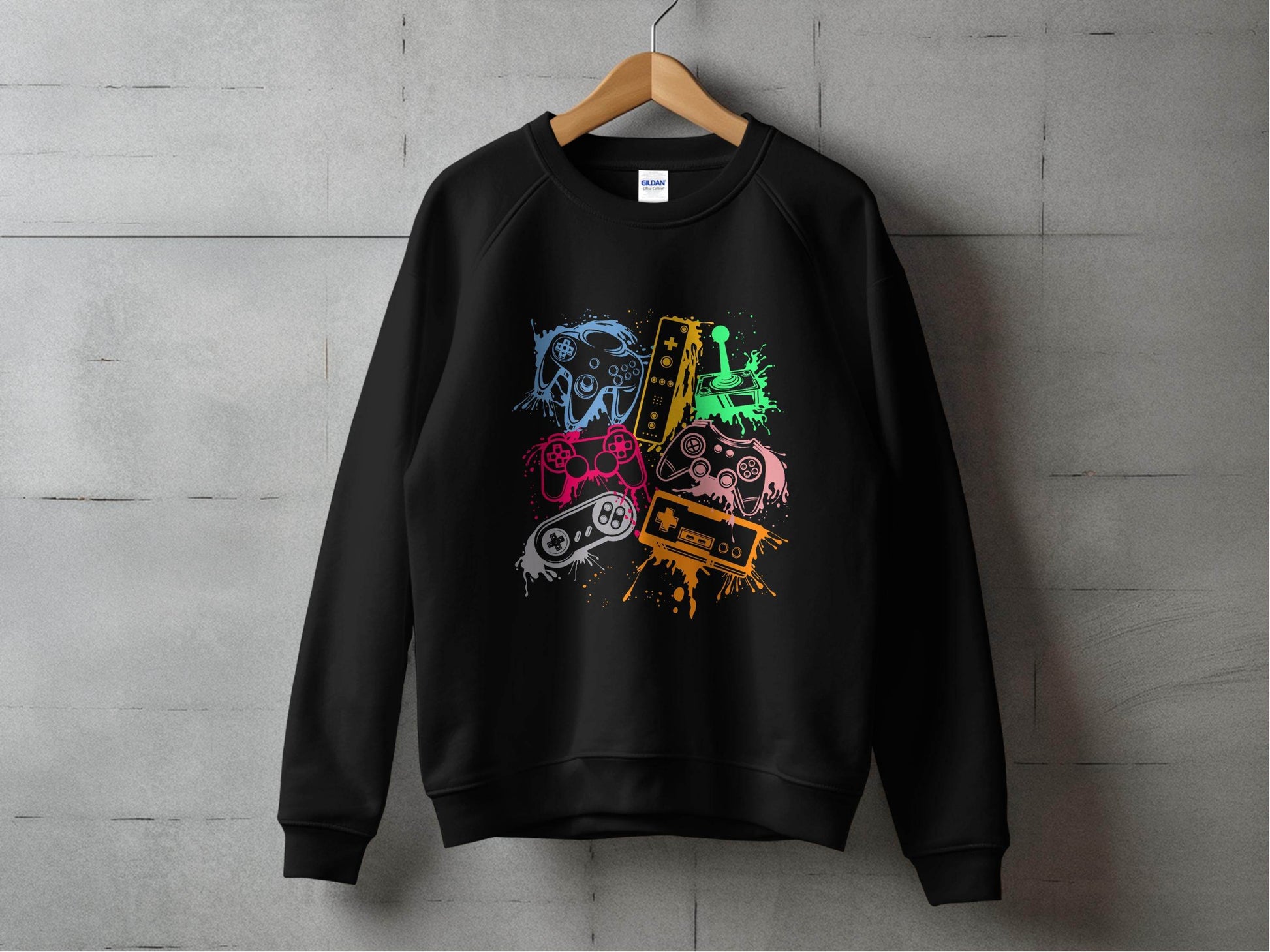Gaming Console Joypad Colorful Style Design Artwork Sweater - Design & Vybe