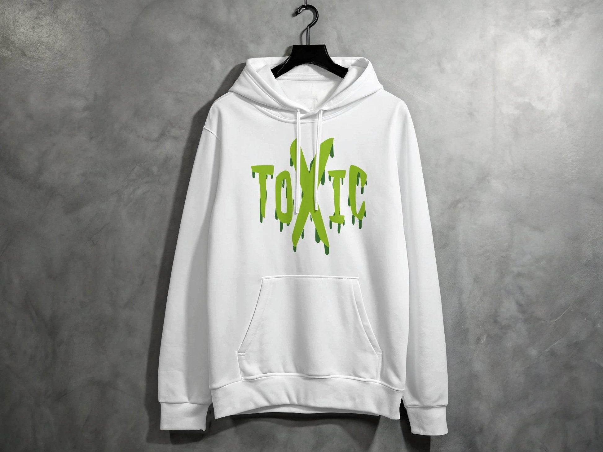 Unique Graphic Toxic Green Dripping Graffiti Text Design Hoodie - Design & Vybe