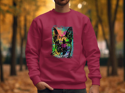 Vibrant German Shepherd Illustration Art Sweater - Design & Vybe