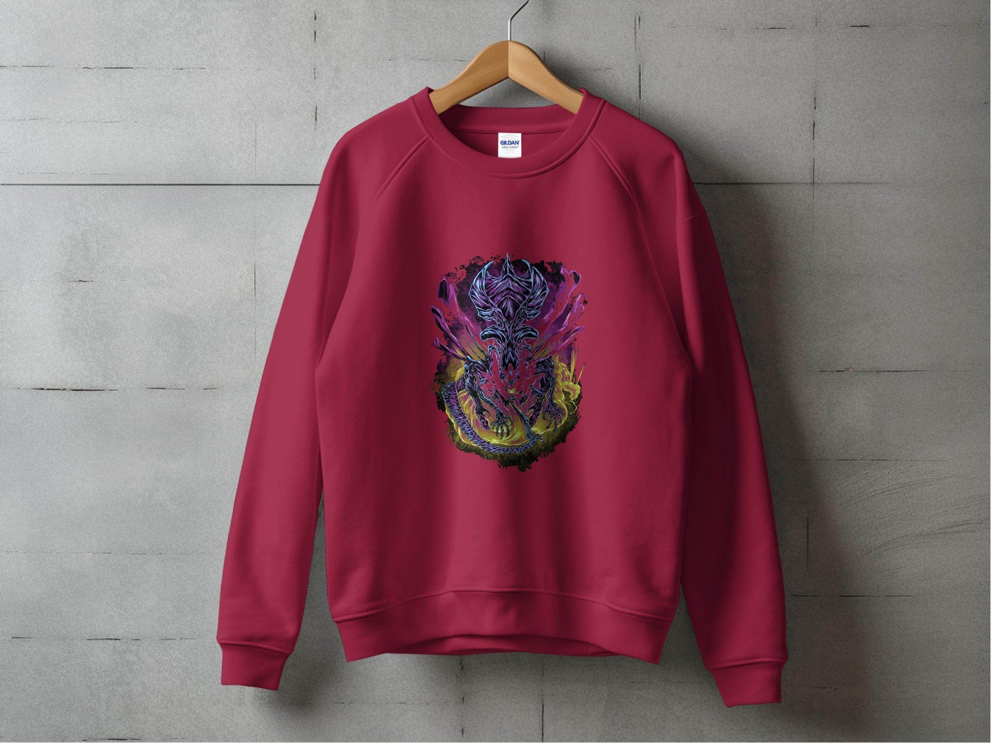 The Queen Xenomorph Art Monster Illustration Sweater - Design & Vybe