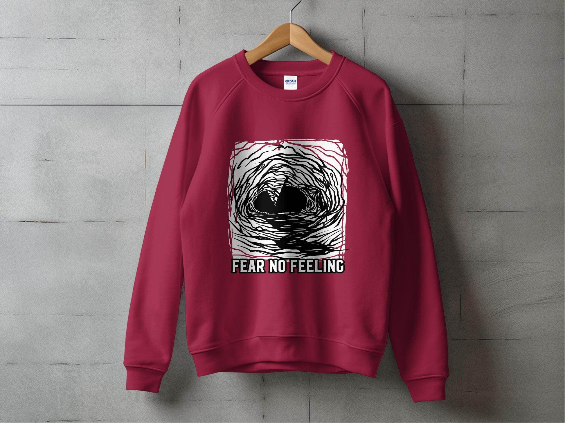 Fear No Feeling Artistic Graphic Sweater - Design & Vybe