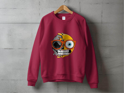 Quirky Twist Smiley Design Graphic Sweater - Design & Vybe