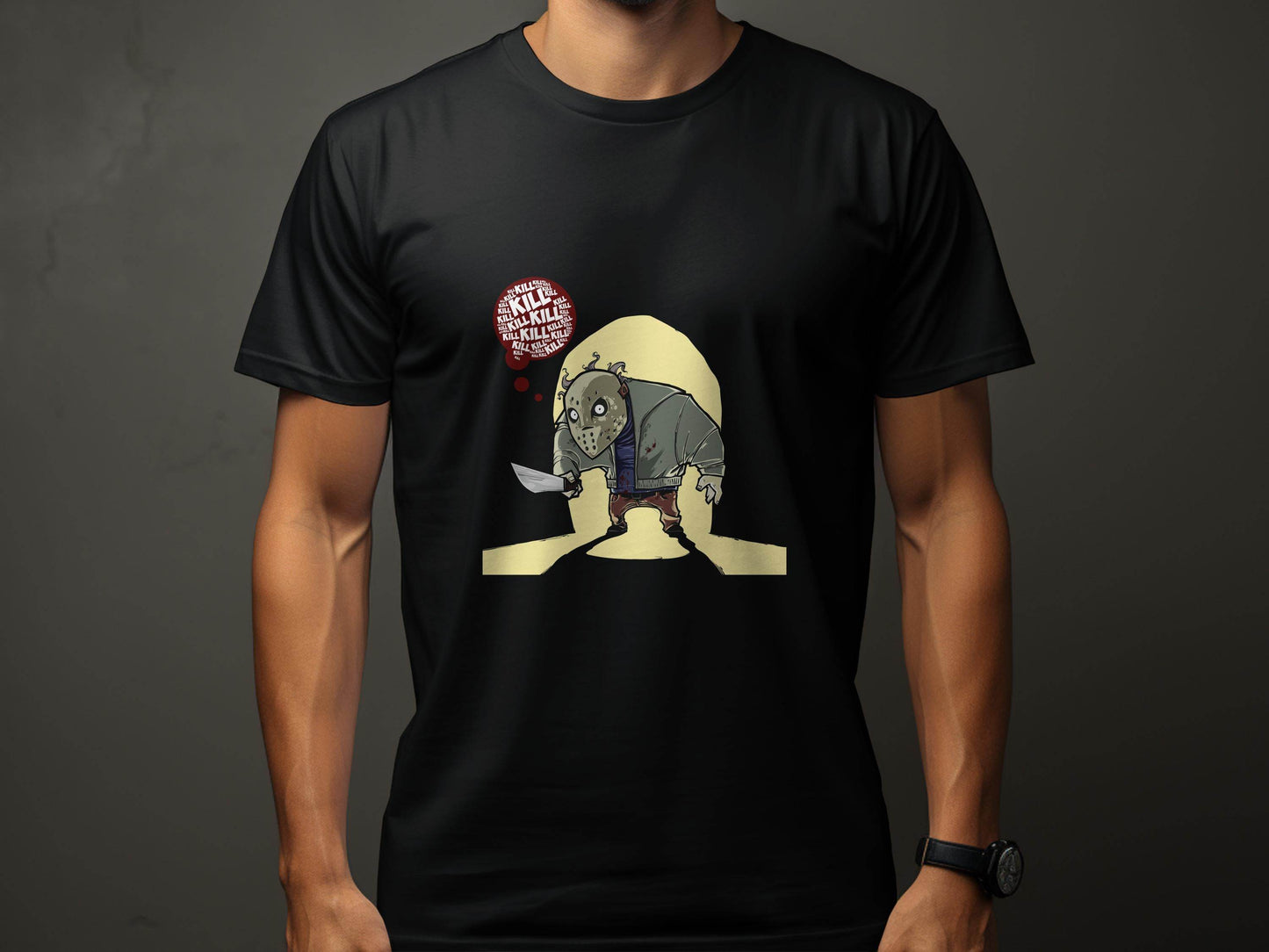 Jason Voorhees Kill Thoughts Friday Horror Movie T-Shirt - Design & Vybe