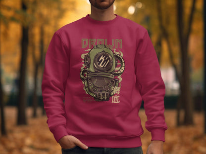 Drown Underwater Helmet Design Cool Graphic Sweater - Design & Vybe