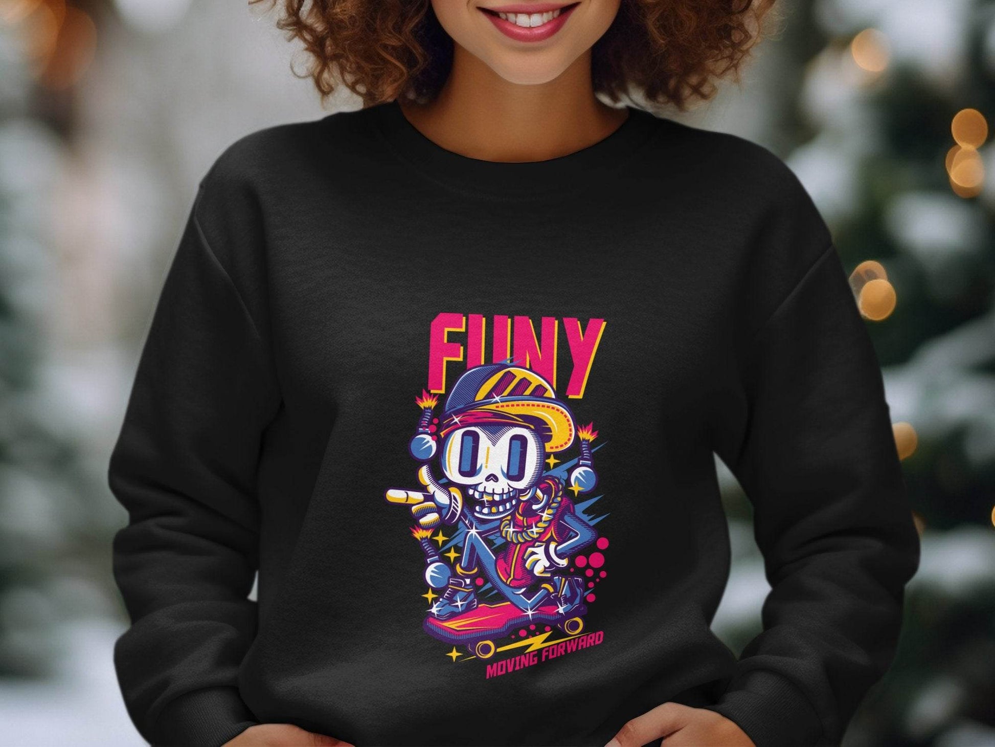 Funny Skull With Bomb On Skateboard Moving Forward Hoodie - Design & Vybe