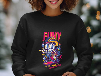 Funny Skull With Bomb On Skateboard Moving Forward Hoodie - Design & Vybe