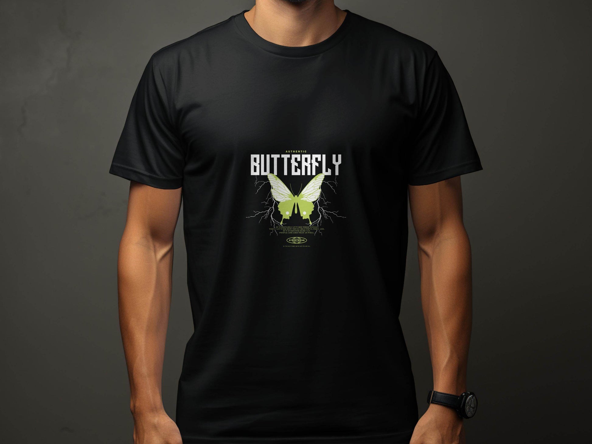 Authentic Butterfly Streetwear Graphic T-Shirt - Design & Vybe