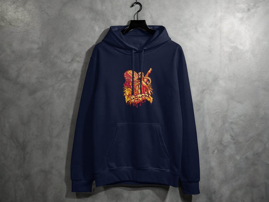 Predator Resting Atop Skulls Graphic Hoodie - Design & Vybe