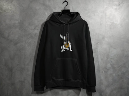 Cool French Bulldog with Bling Design Hoodie - Design & Vybe