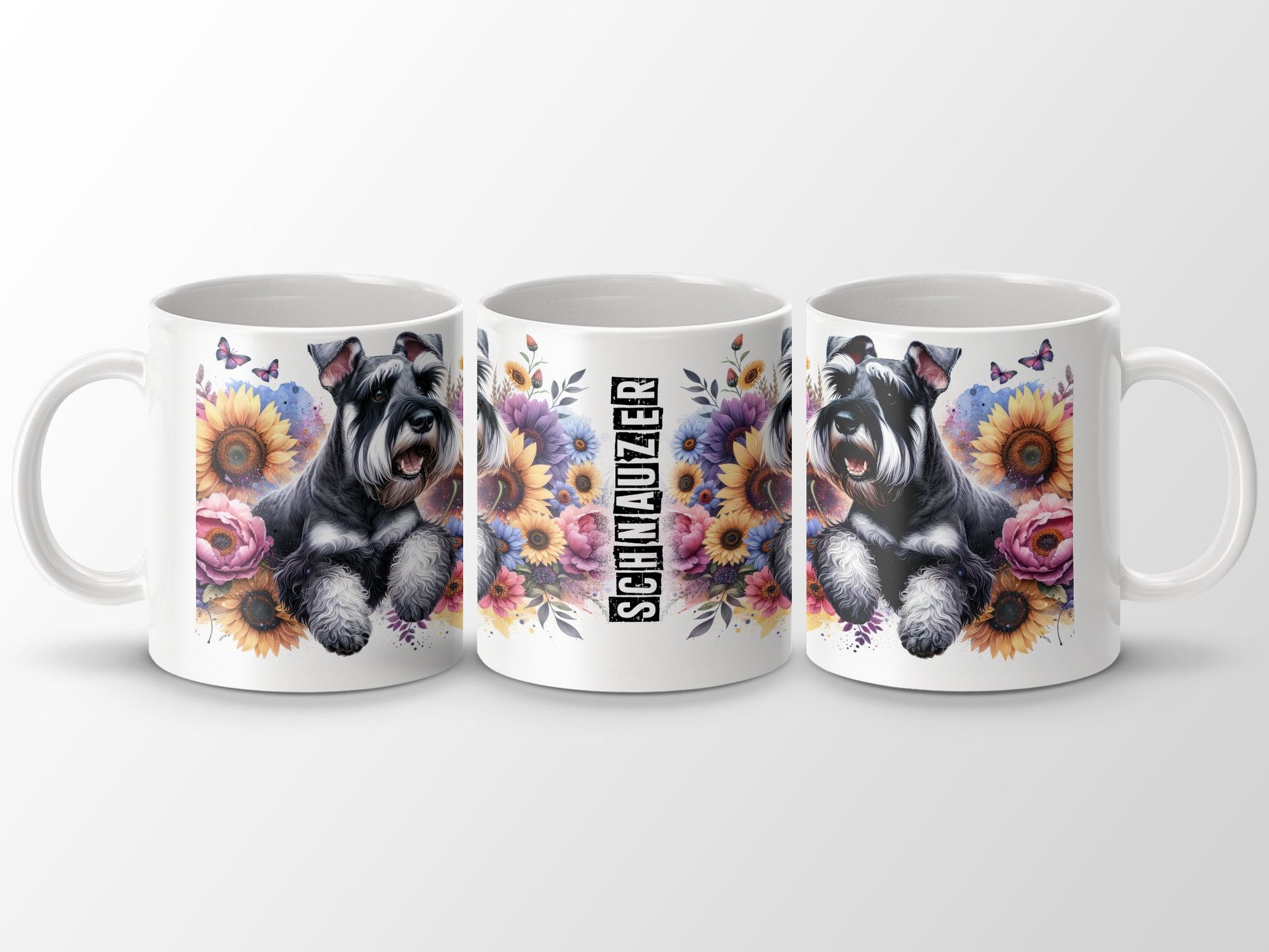 Schnauzer Dog Floral Design Coffee Mug product type