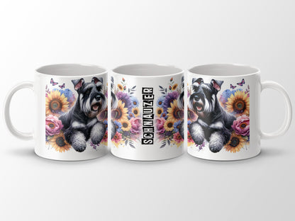 Schnauzer Dog Floral Design Coffee Mug product type