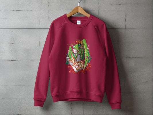 Spicy Taco and Lizard Design Unique Sweatshirt product