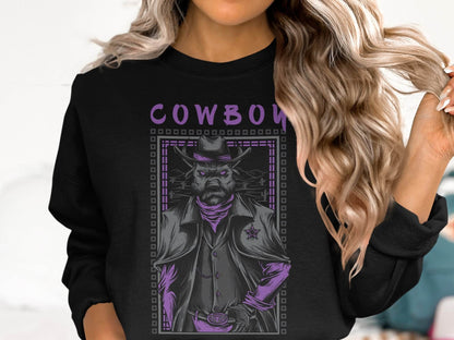Warrior Cowboy With Attitude Graphic Apparel Sweater - Design & Vybe