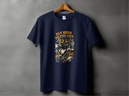 Fly High To The Sky Vintage Computer Ride T-Shirt - Design & Vybe