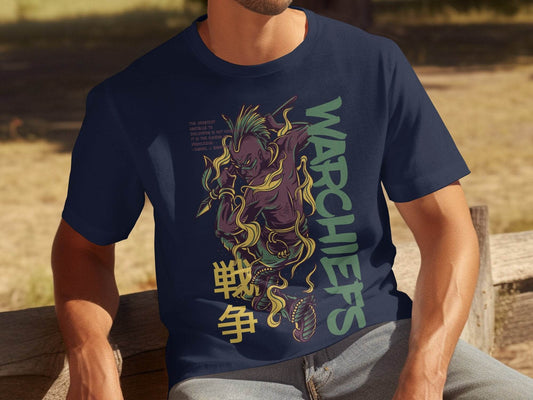 Warchiefs With Japanese Text Graphic Design T-Shirt - Design & Vybe