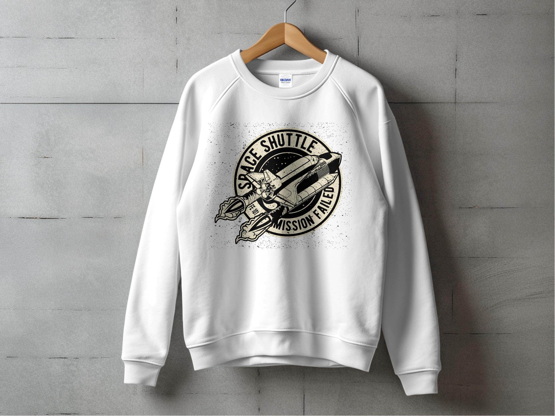 Space Shuttle Mission Failed Graphic Print Sweater - Design & Vybe