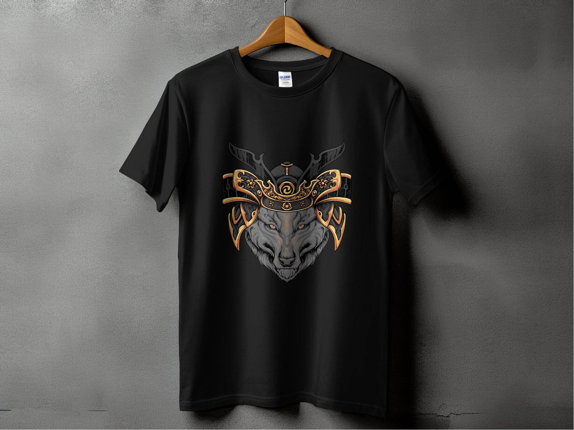 Fierce Wolf Samurai Warrior Graphic T-Shirt - Design & Vybe