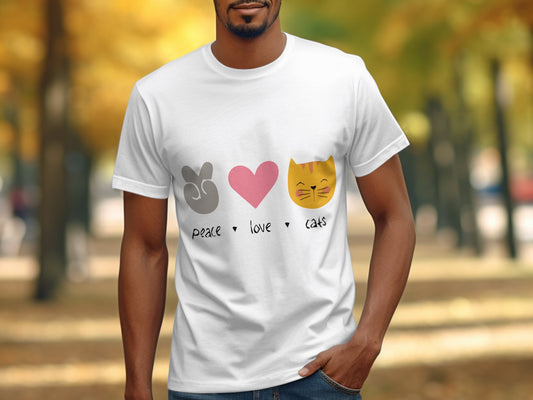 Peace Love Cats Graphic T-Shirt product type